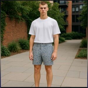 NWT PGA Tour Boys' Golf Print Performance Flat Front Shorts Classic‎ Stretch